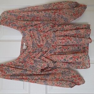 AMERICAN EAGLE Floral Long Sleeve Top Size Medium